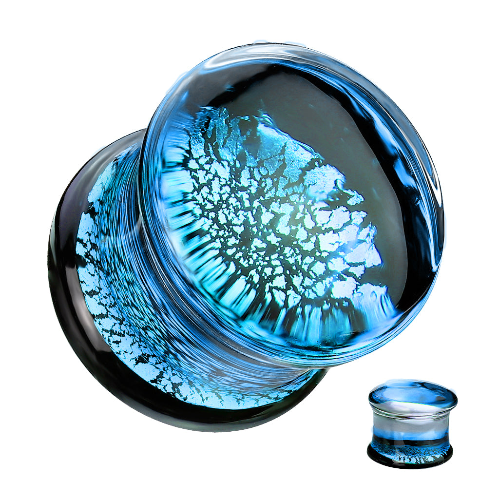Arctic Glass Double Flare Plugs 2g - 1