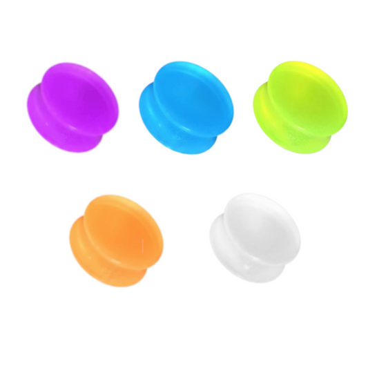 Glow in the Dark Lucite Double Flare Plugs 8g - 7/8"