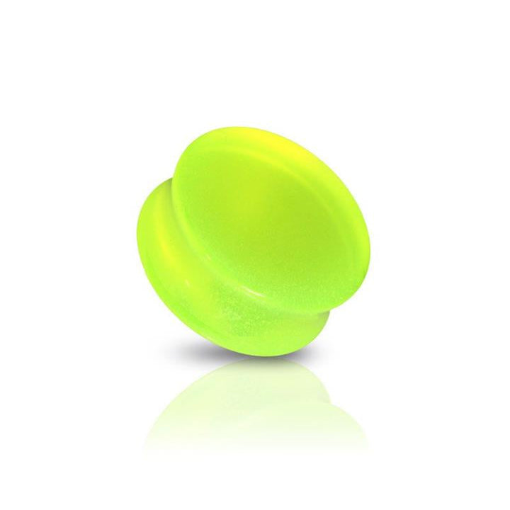 Glow in the Dark Lucite Double Flare Plugs 8g - 7/8"