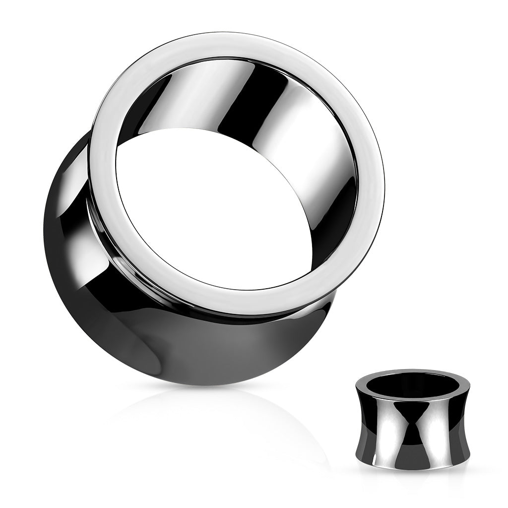 Surgical Steel Concave Double Flare Tunnels 2g - 3/4"