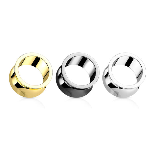Surgical Steel Concave Double Flare Tunnels 2g - 3/4"