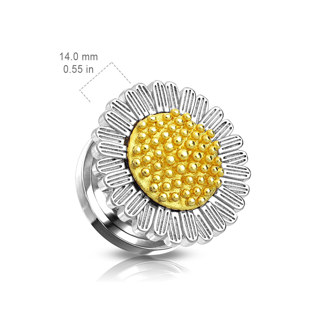 Daisy Dream Surgical Steel Plugs 2g - 5/8"