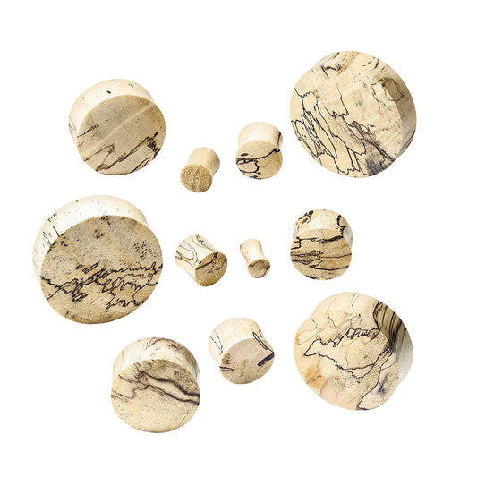 Spalted Tamarind Wood Double Flare Plugs 4g - 1 3/8"