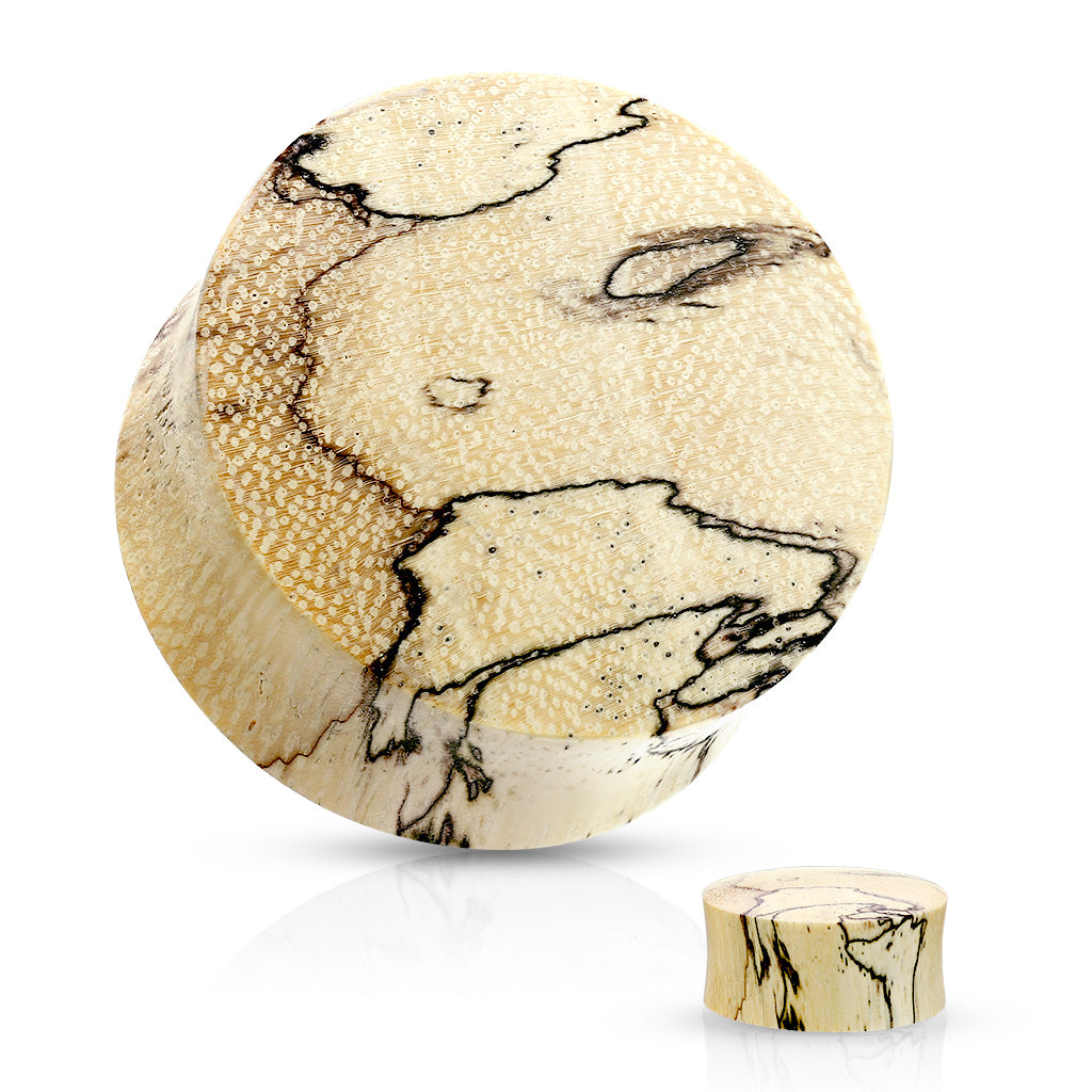 Spalted Tamarind Wood Double Flare Plugs 4g - 1 3/8"