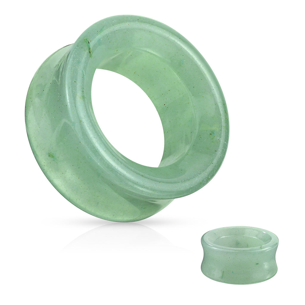 Aventurine Stone Double Flare Tunnels 2g - 1"