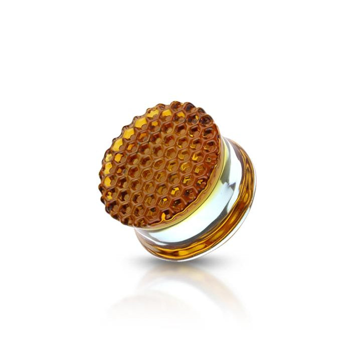 Faceted Glass Double Flare Plugs 2g - 1"