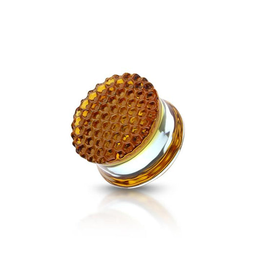 Faceted Glass Double Flare Plugs 2g - 1"