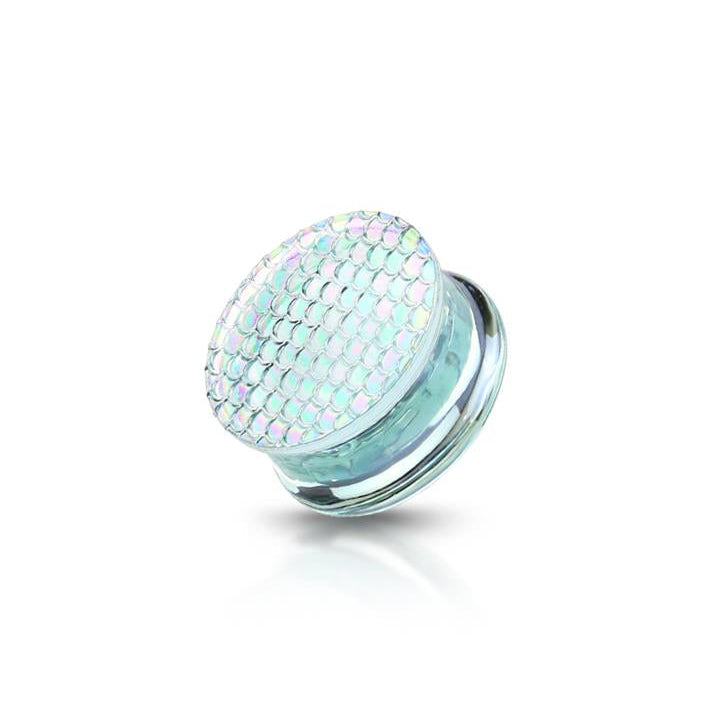 Faceted Glass Double Flare Plugs 2g - 1"