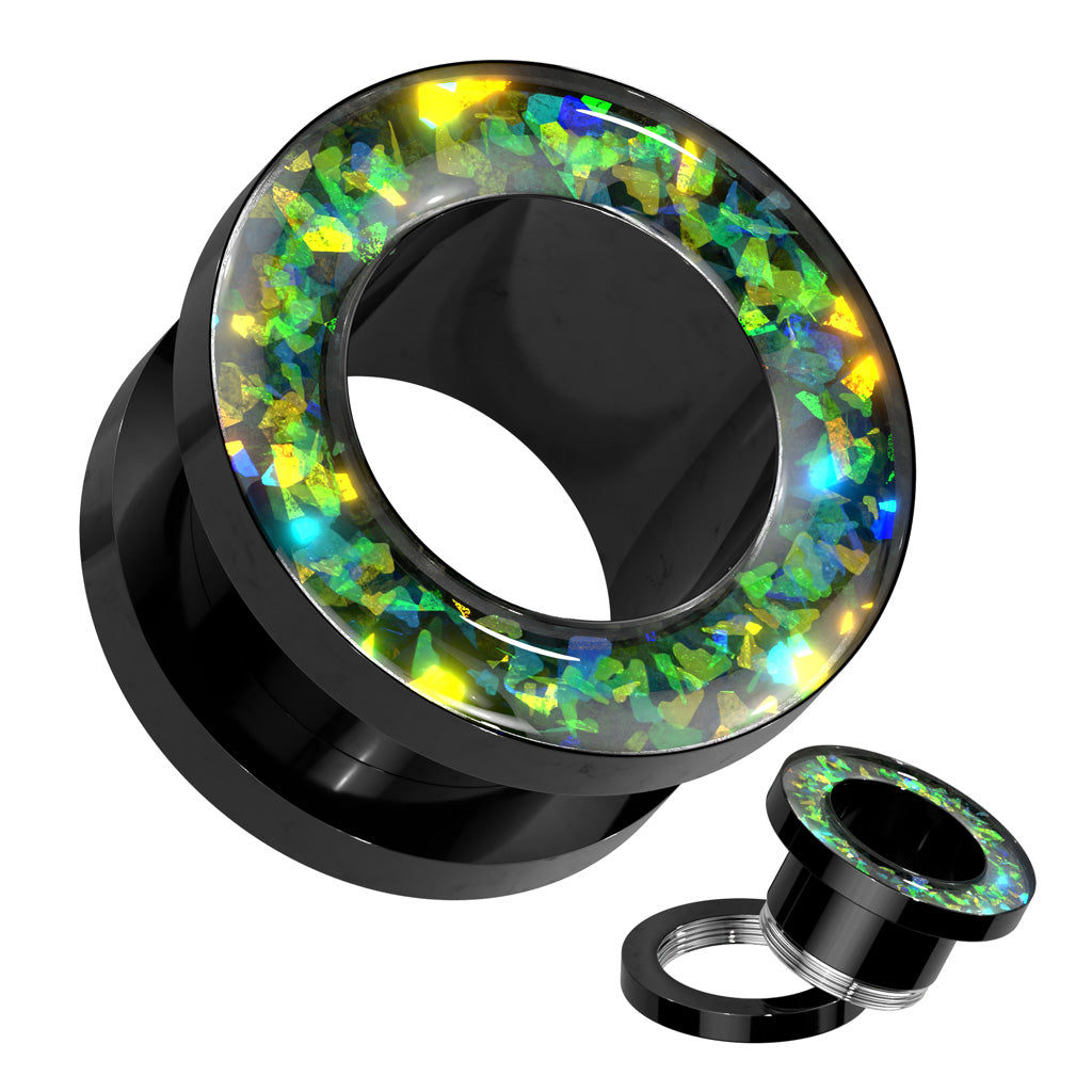 Surgical Steel Aurora Halo Machine Head Tunnels 0g - 5/8"