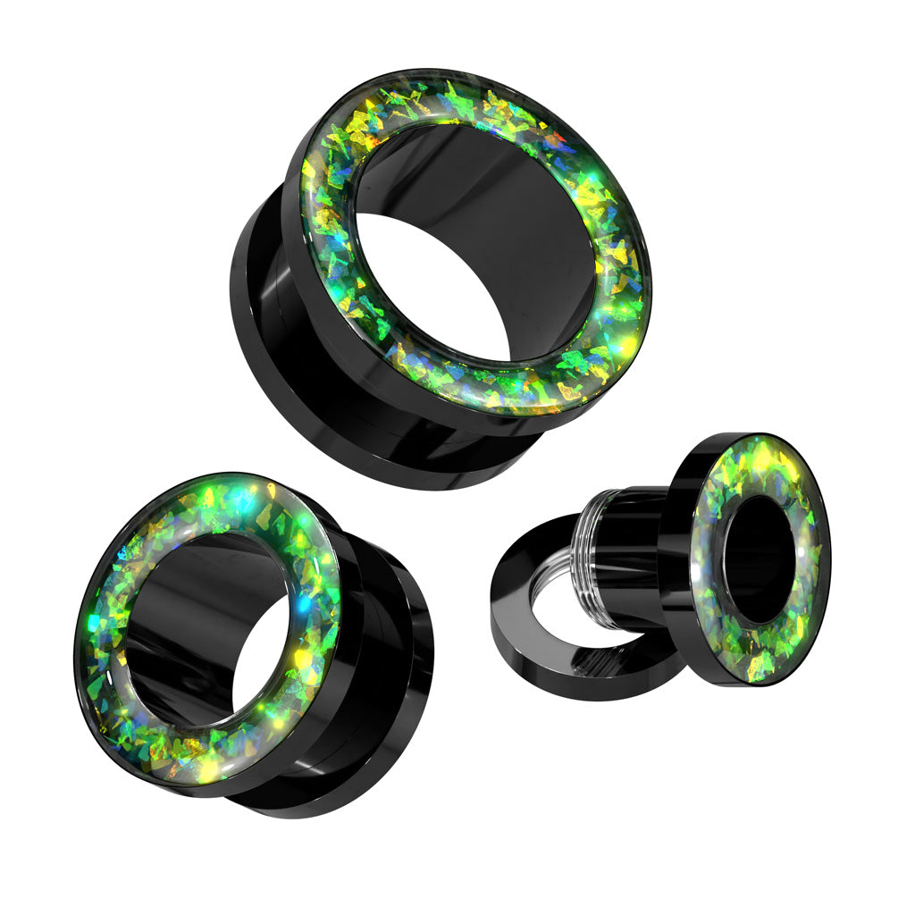 Surgical Steel Aurora Halo Machine Head Tunnels 0g - 5/8"