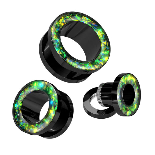 Surgical Steel Aurora Halo Machine Head Tunnels 0g - 5/8"