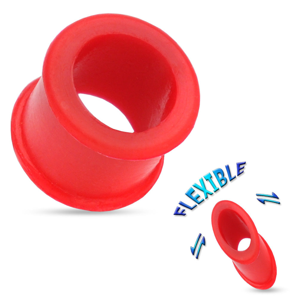 Silicone Thick Wall Double Flare Tunnels 4g - 1 1/32"