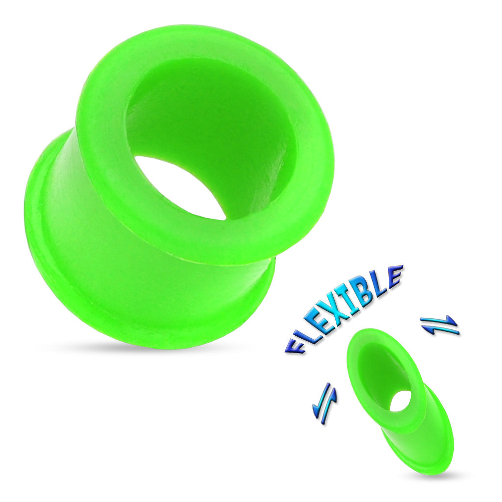 Silicone Thick Wall Double Flare Tunnels 4g - 1 1/32"