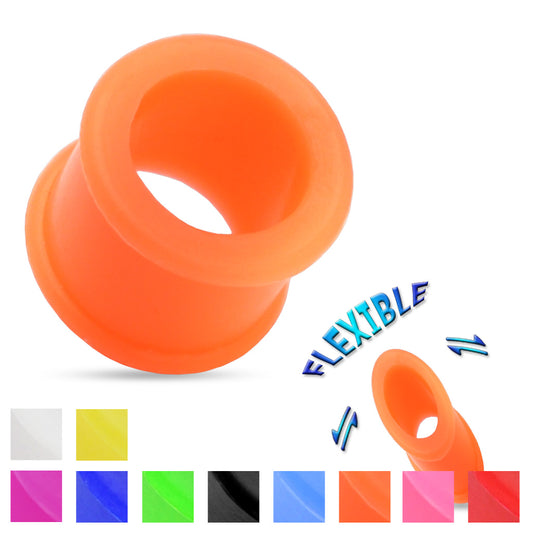 Silicone Thick Wall Double Flare Tunnels 4g - 1 1/32"