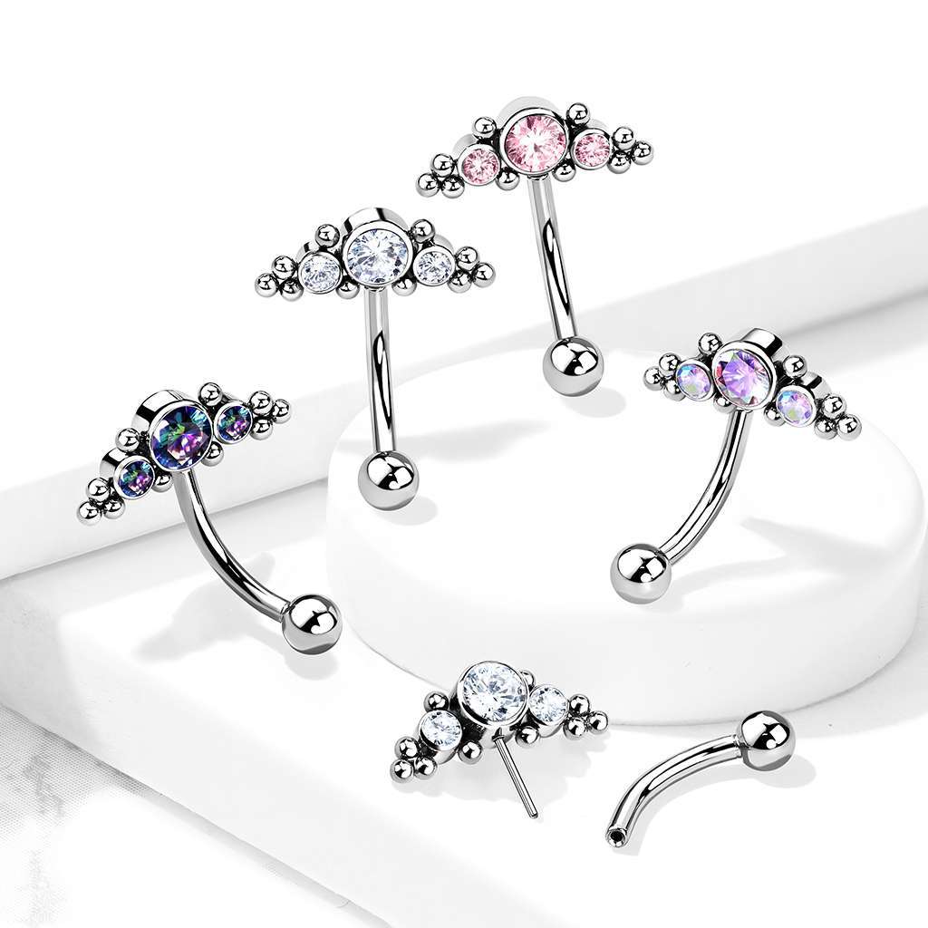 Premium Luxe Grade 23 Ti Eyebrow Barbell $49.50