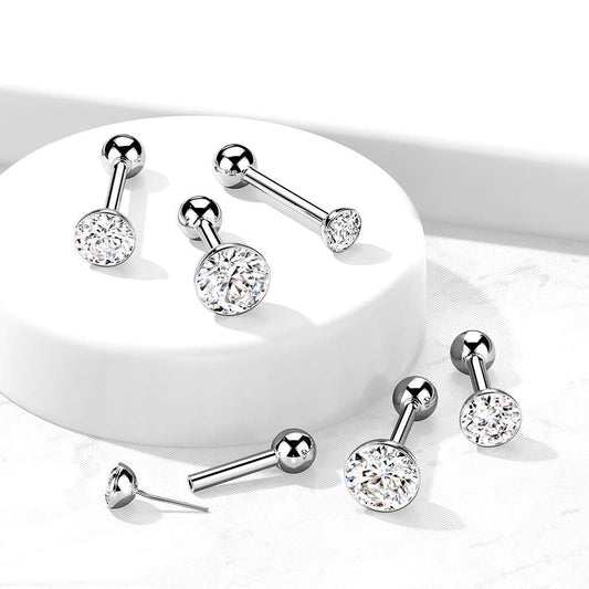 Premium Luxe Grade 23 Ti Jewelled Ballback $49.50