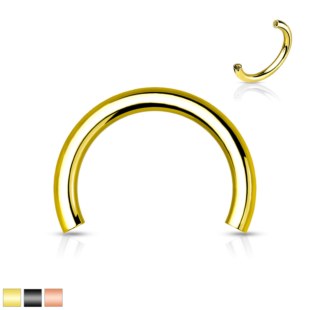 PVD Surgical Steel Internally Threaded Circular Barbell 16g-14g