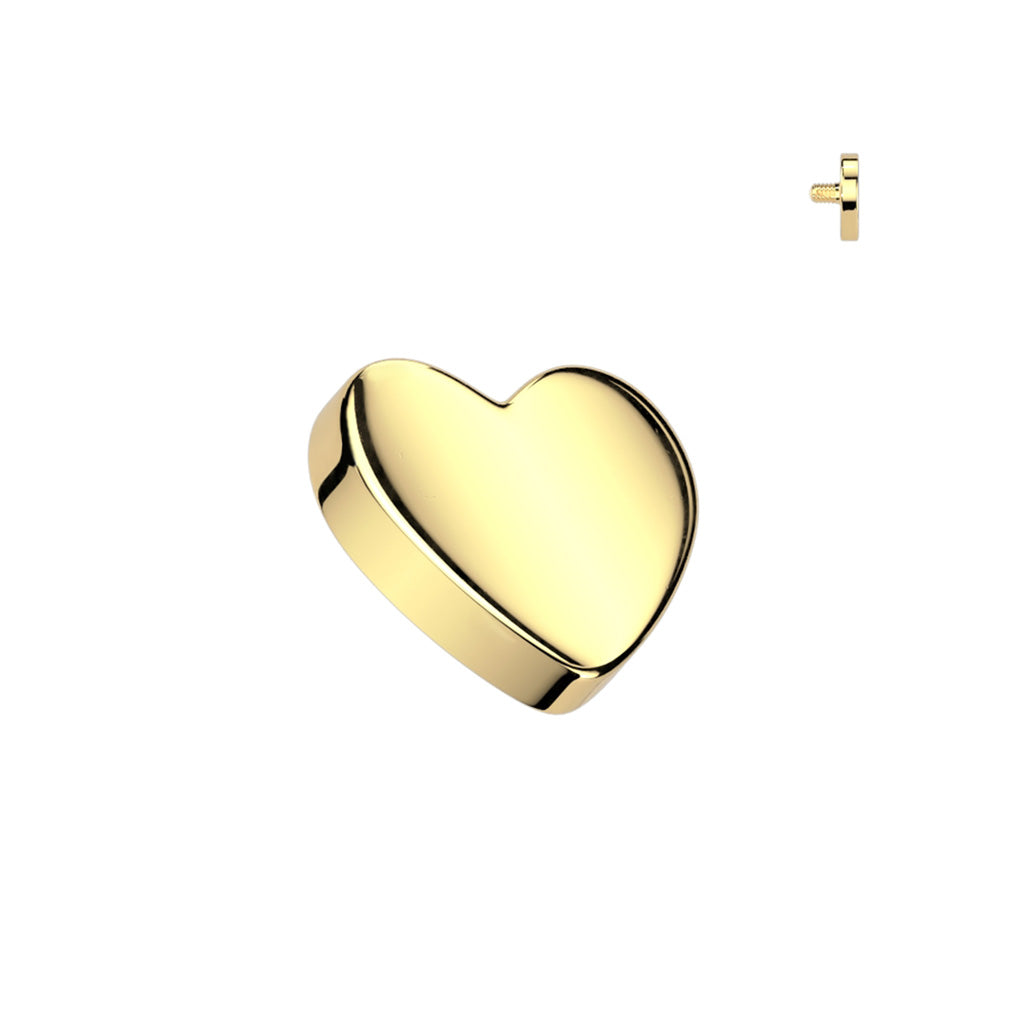 Premium G23 Titanium Heart Microdermal Top 14g