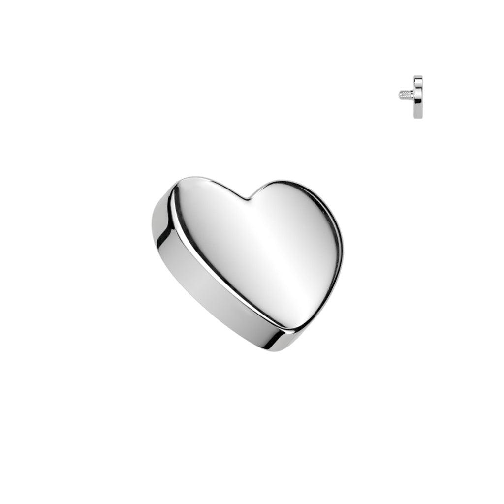 Premium G23 Titanium Heart Microdermal Top 14g