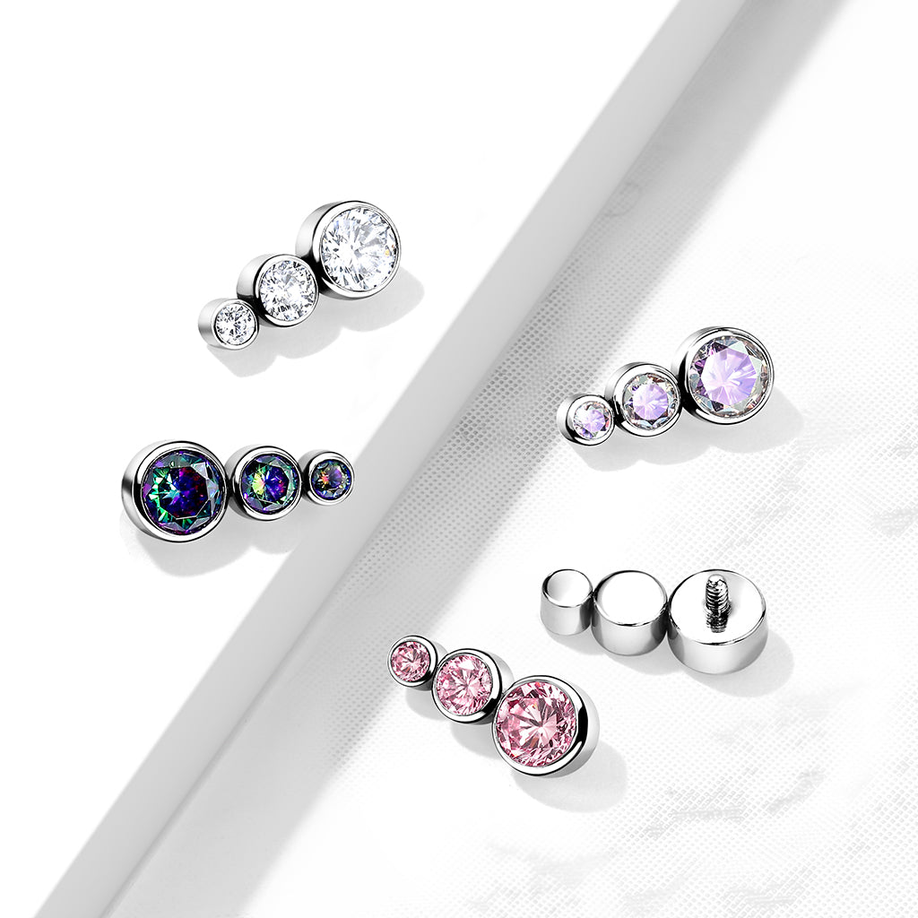 Premium G23 Titanium Trinity Cascade Microdermal Top