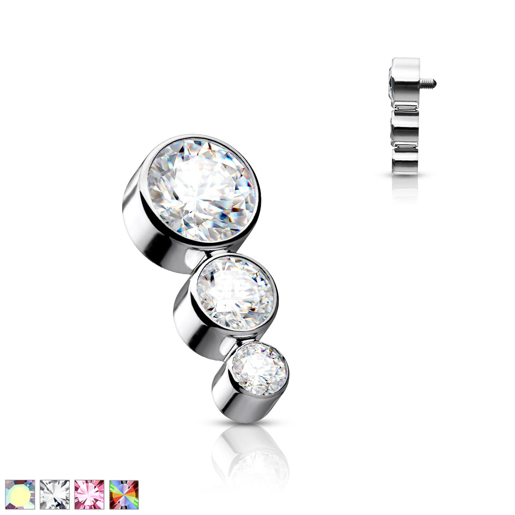 Premium G23 Titanium Trinity Cascade Microdermal Top