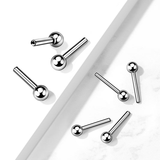 PREMIUM G23 Titanium Threadless Fixed-Ball Post 14g