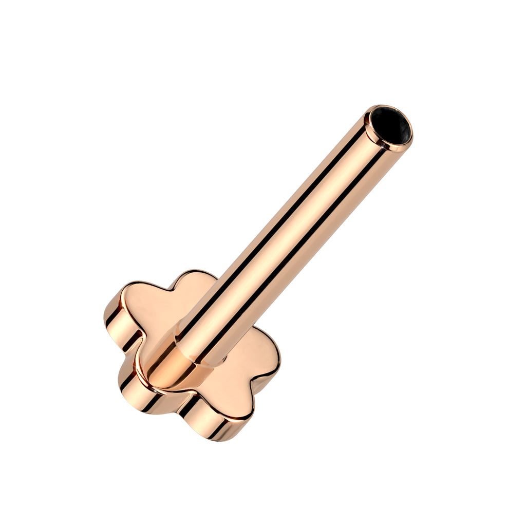 Premium G23 Titanium Threadless Flower Flat Back Base