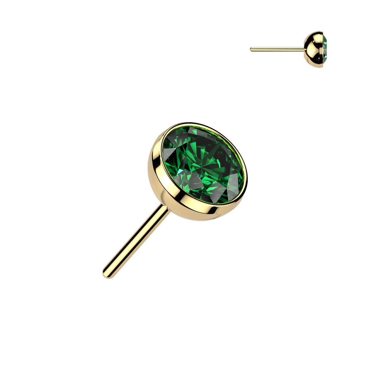 Premium G23 Titanium Luxe Crystal Bezel-Set Threadless Top