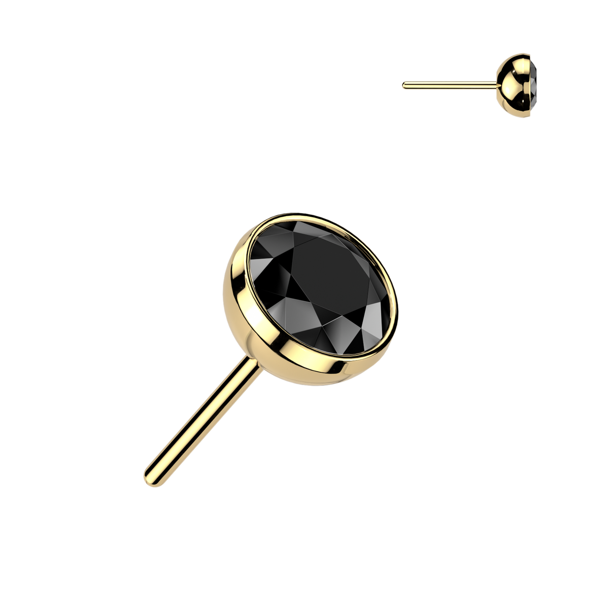 Premium G23 Titanium Luxe Crystal Bezel-Set Threadless Top
