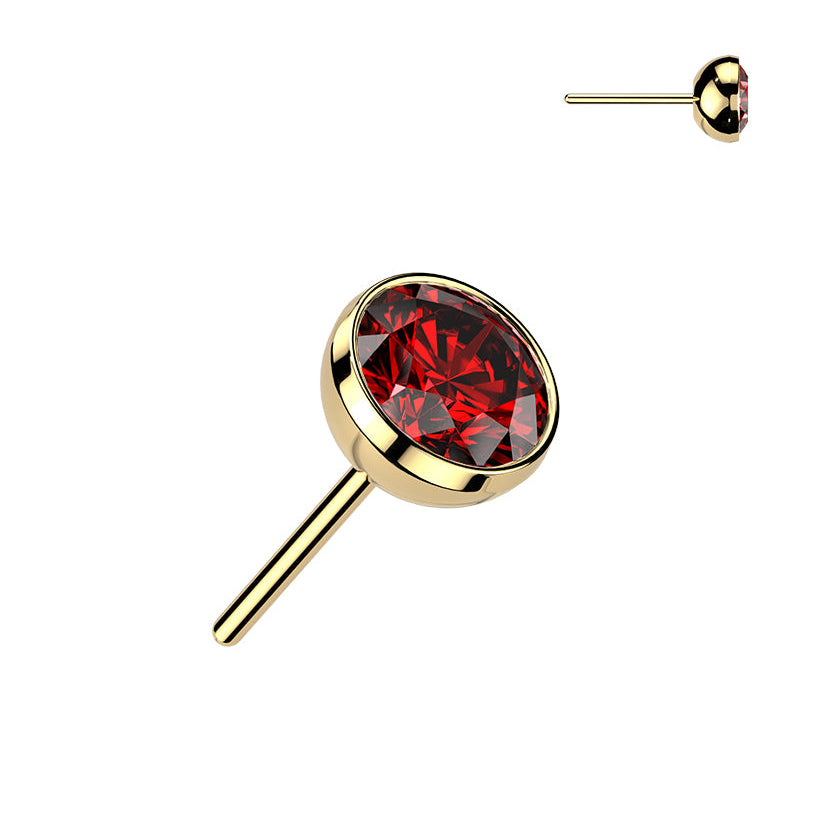 Premium G23 Titanium Luxe Crystal Bezel-Set Threadless Top