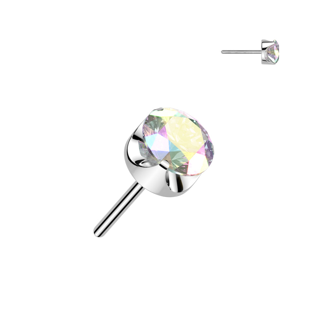 PREMIUM Rounded Bezel-Cut Crystal Luxe Threadless Top