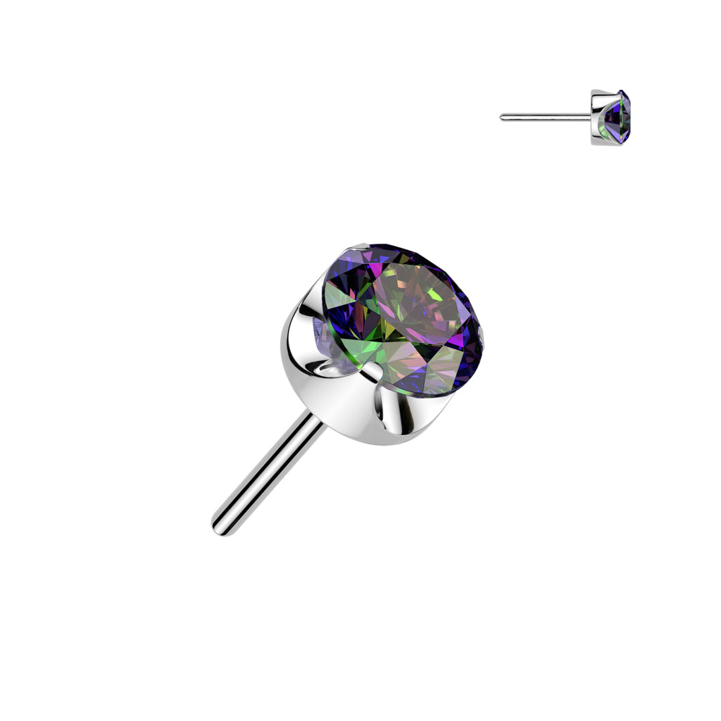 PREMIUM Rounded Bezel-Cut Crystal Luxe Threadless Top