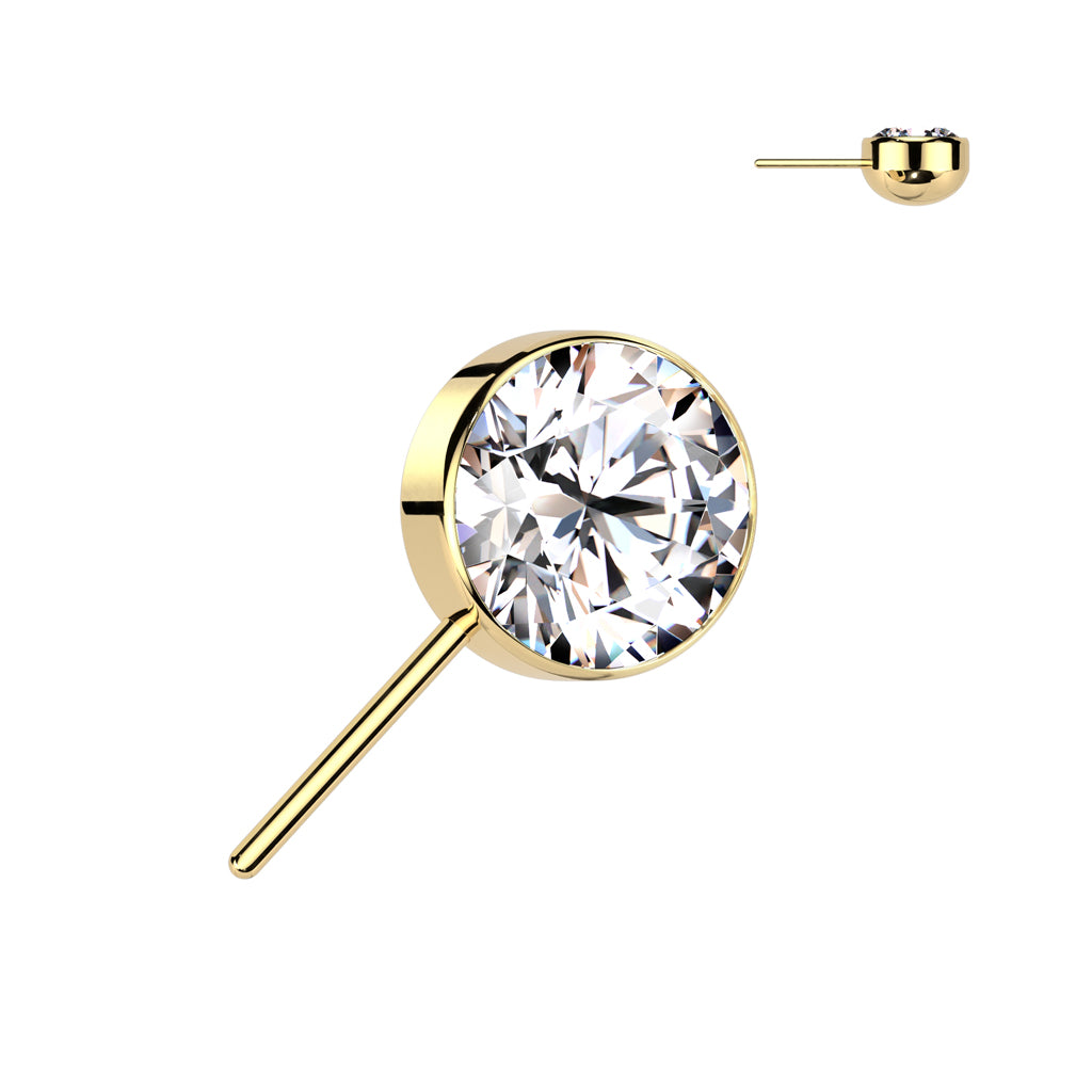 Premium G23 Titanium Side-Facing Rounded Base Threadless Top