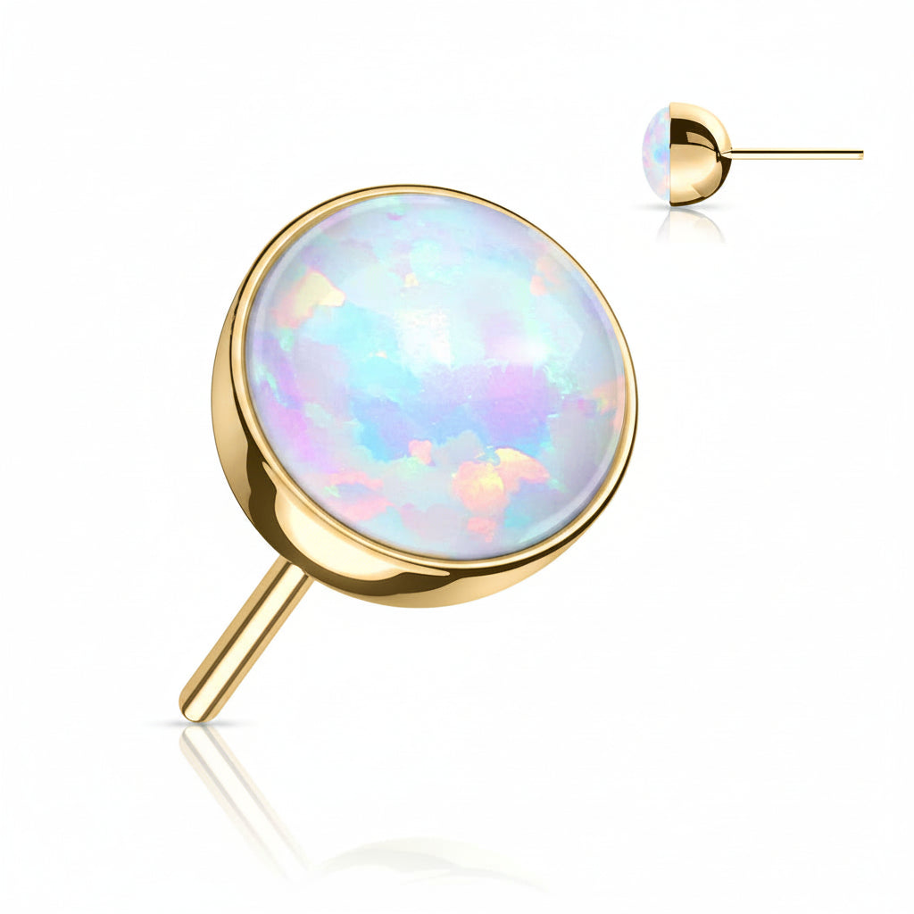 Premium G23 Titanium Bezel-Set Opal Luxe Threadless Top
