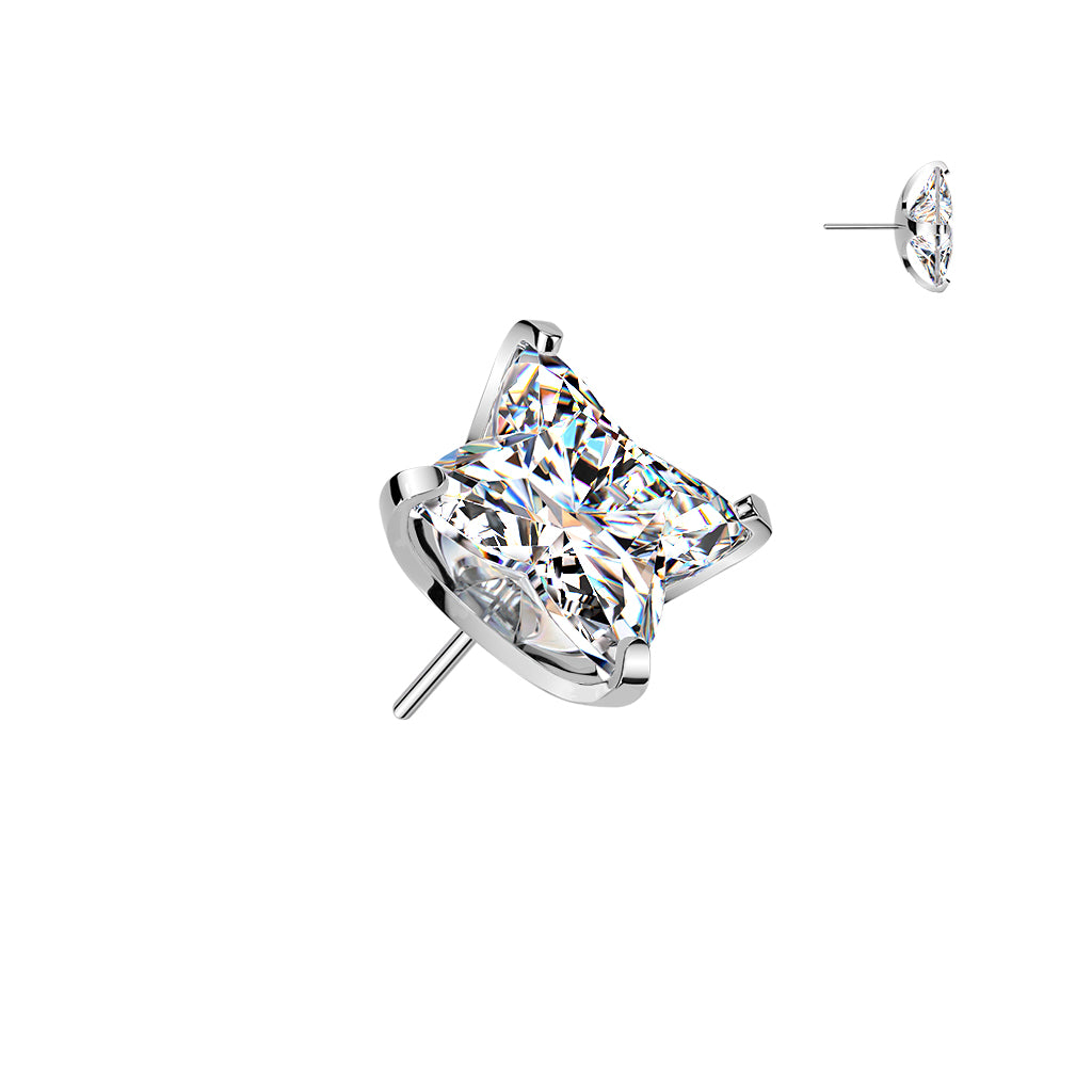 Premium G23 Titanium Crystal LV Star Luxe Threadless Top