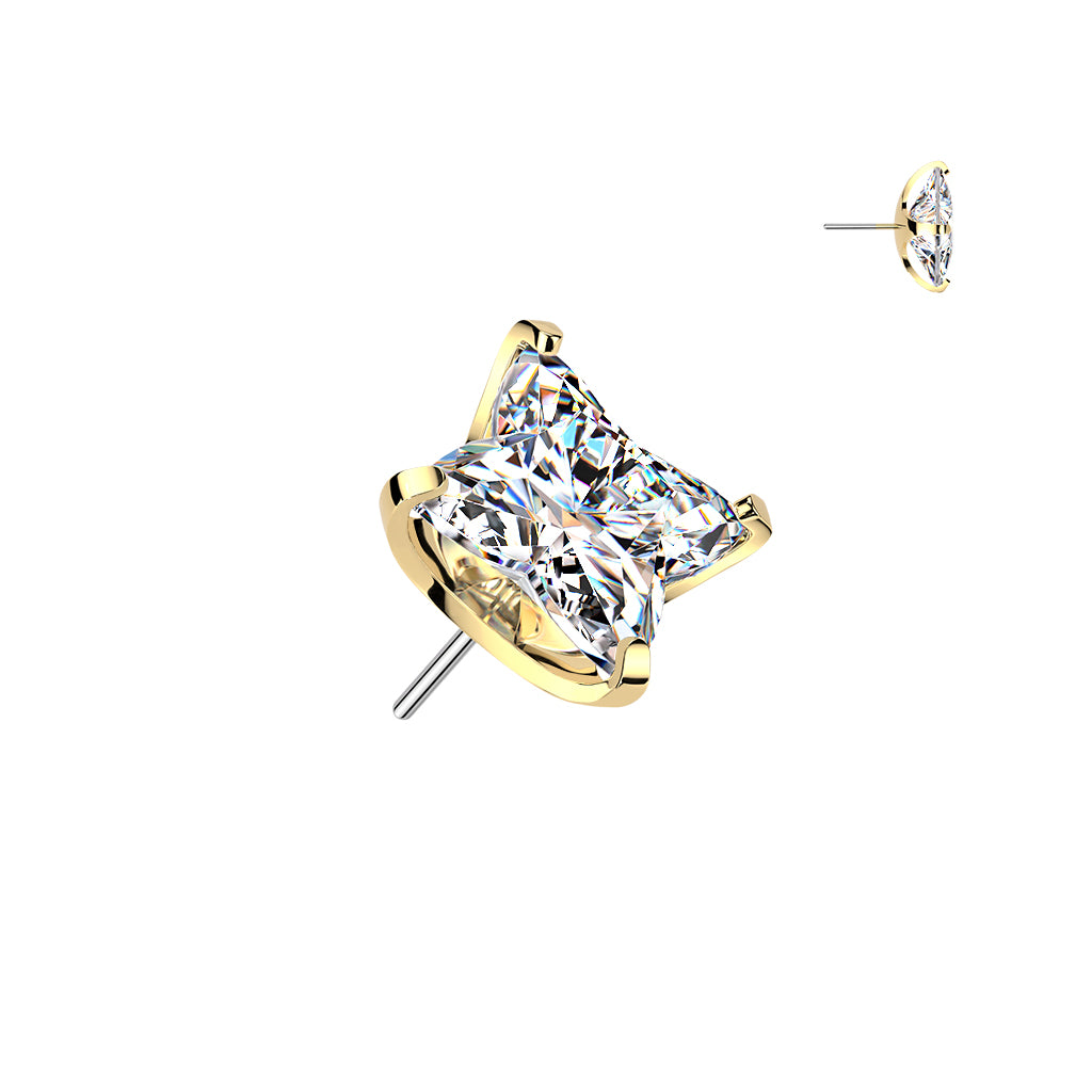 Premium G23 Titanium Crystal LV Star Luxe Threadless Top