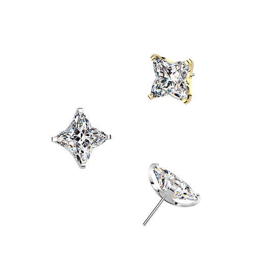 Premium G23 Titanium Crystal LV Star Luxe Threadless Top