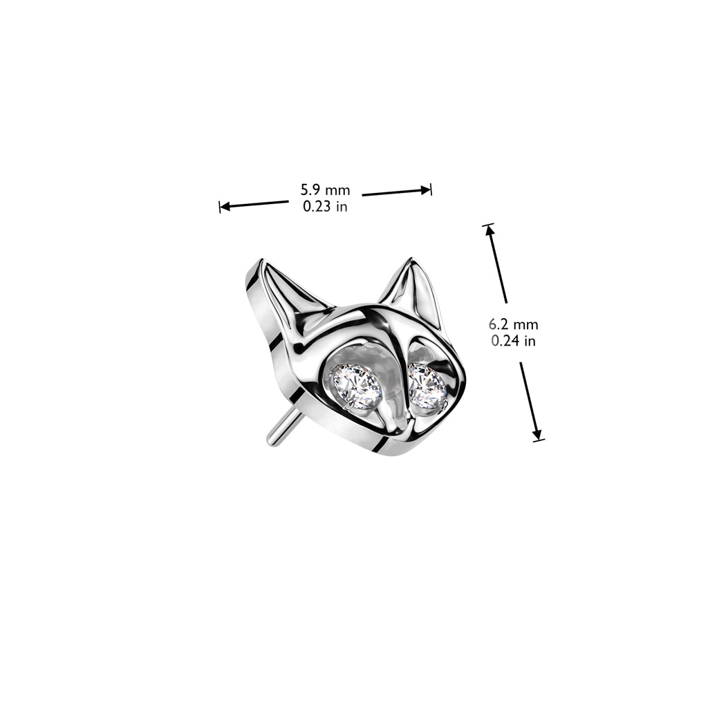 Premium G23 Titanium Fox Face Fancy Threadless Top