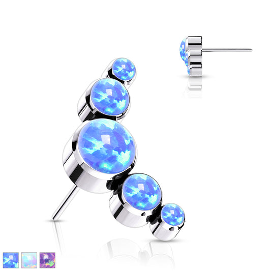 PREMIUM G23 Titanium Curved Opal Luxe Threadless Top