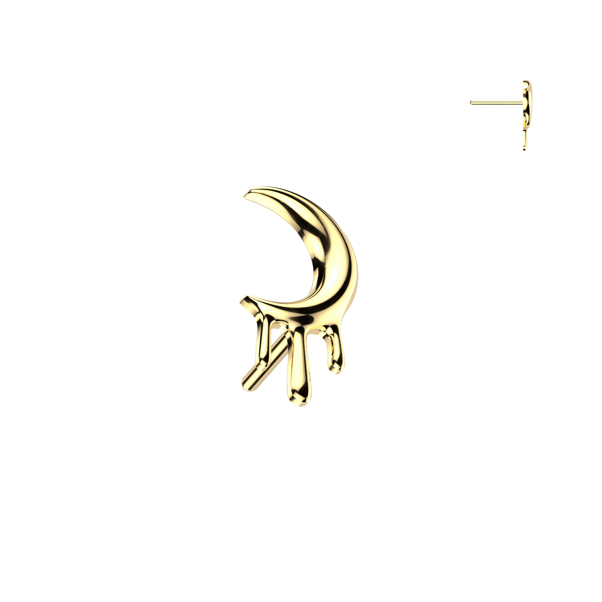 Premium G23 Titanium Fancy Melting Moon Threadless Top