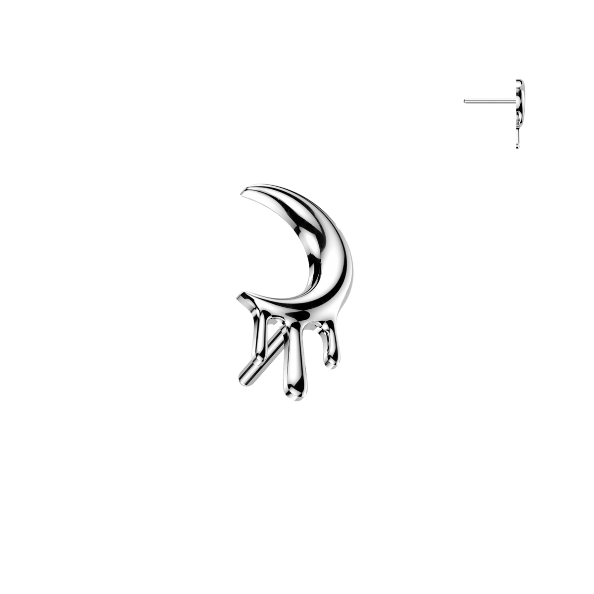 Premium G23 Titanium Fancy Melting Moon Threadless Top