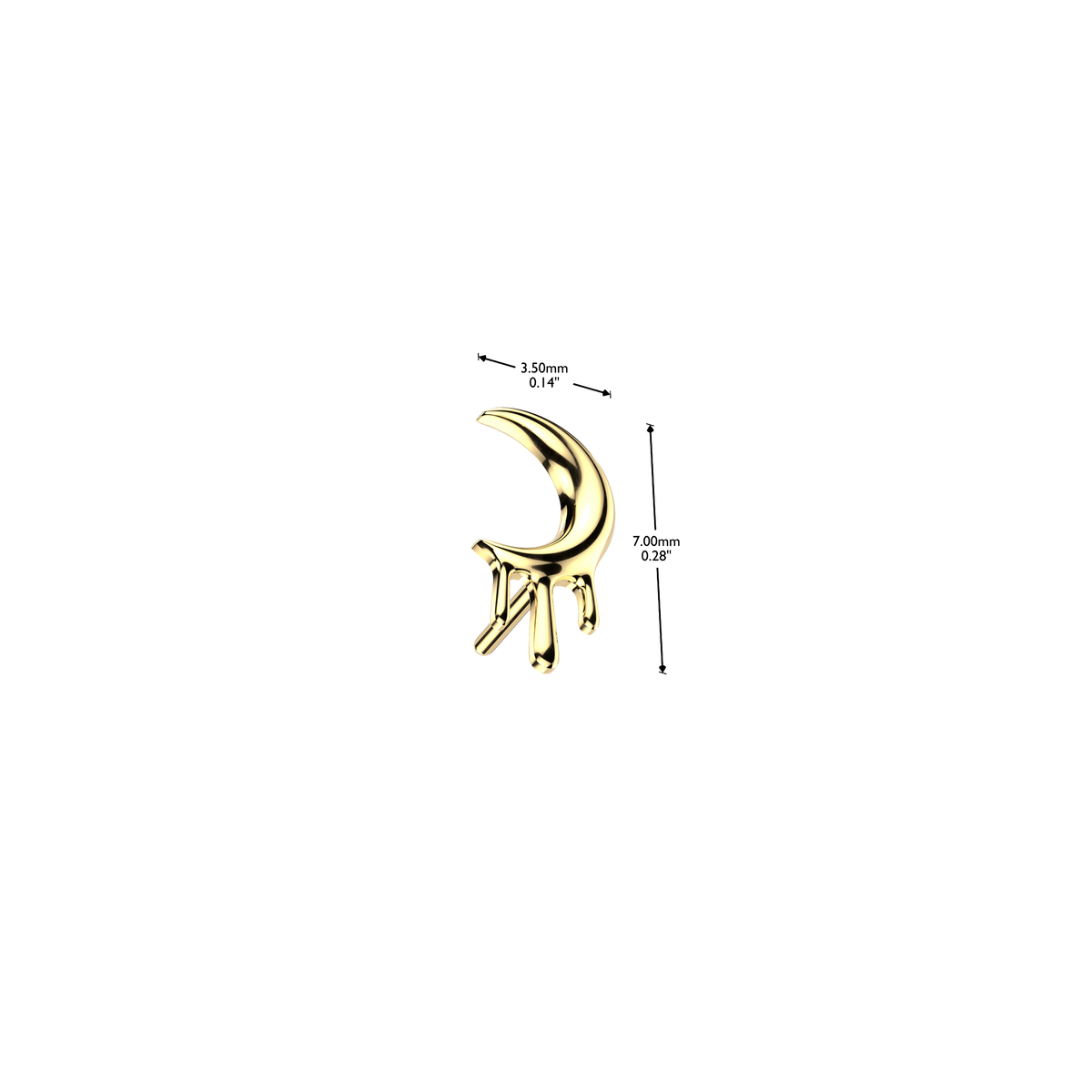 Premium G23 Titanium Fancy Melting Moon Threadless Top
