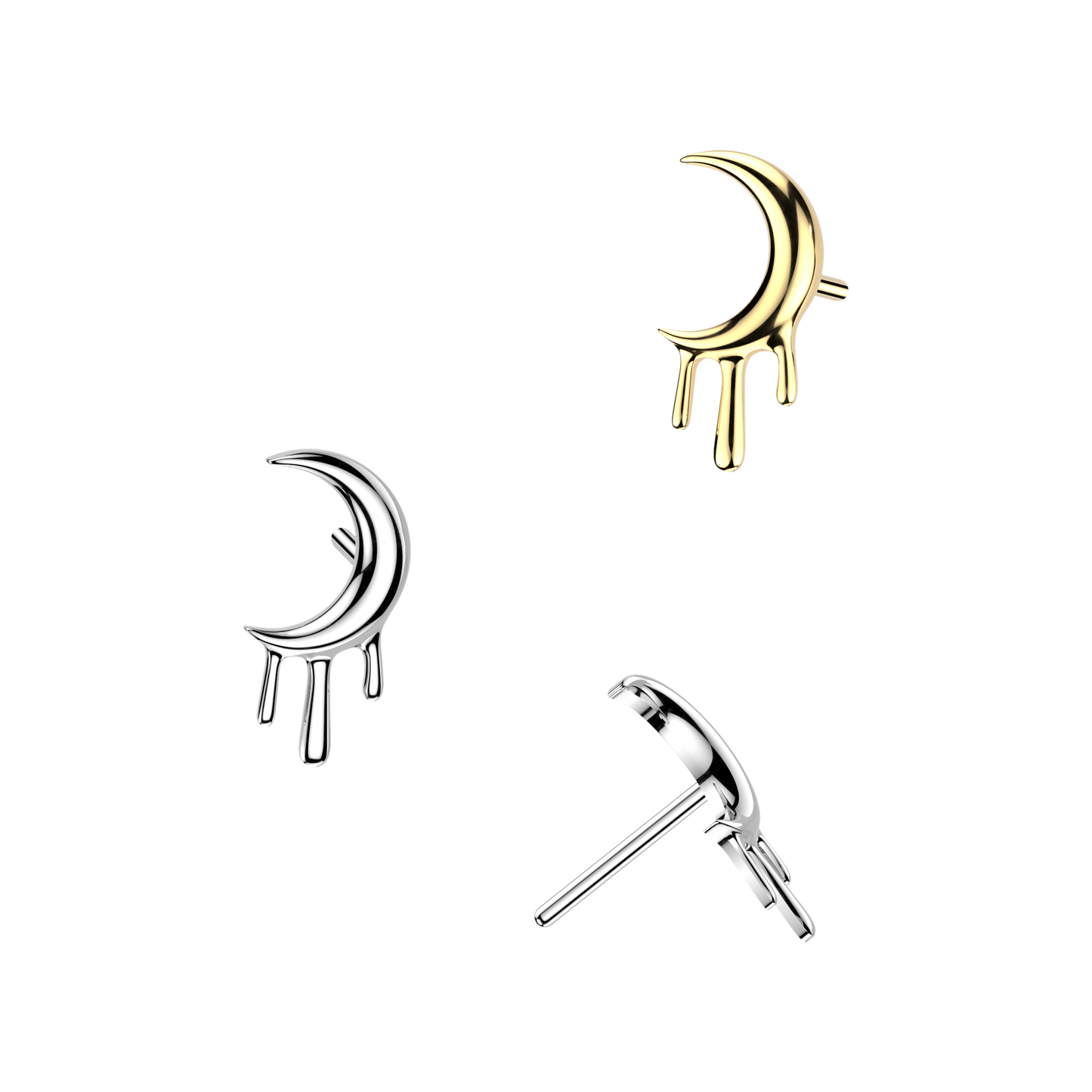 Premium G23 Titanium Fancy Melting Moon Threadless Top