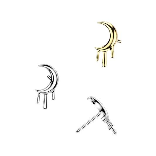 Premium G23 Titanium Fancy Melting Moon Threadless Top
