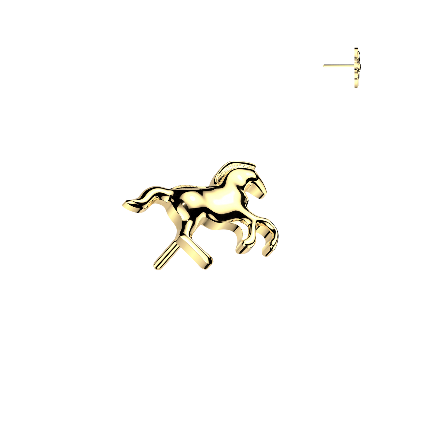 Premium G23 Titanium Horse Fancy Threadless Top
