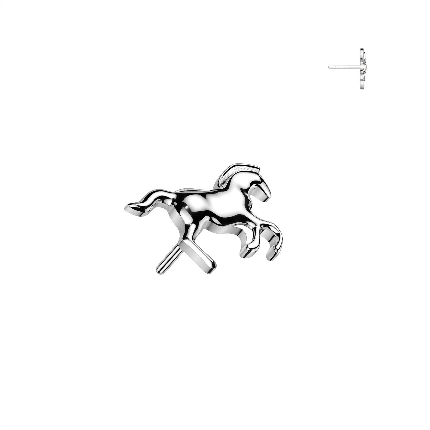 Premium G23 Titanium Horse Fancy Threadless Top