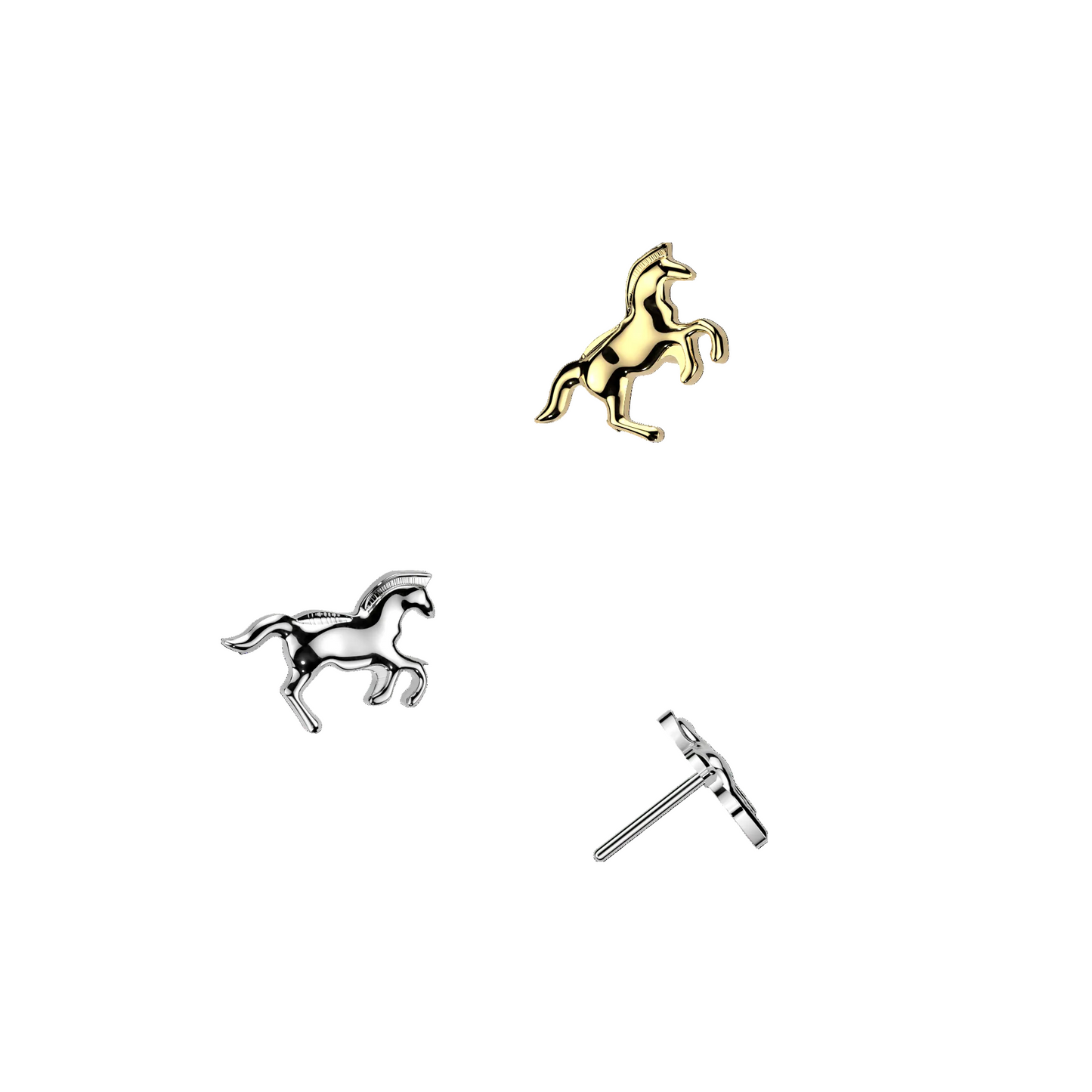 Premium G23 Titanium Horse Fancy Threadless Top