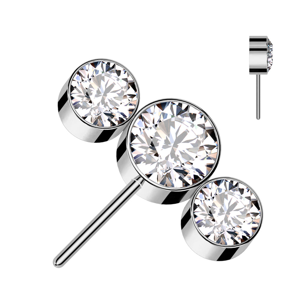 Premium G23 Titanium Triple Circle Side-Facing Threadless Top