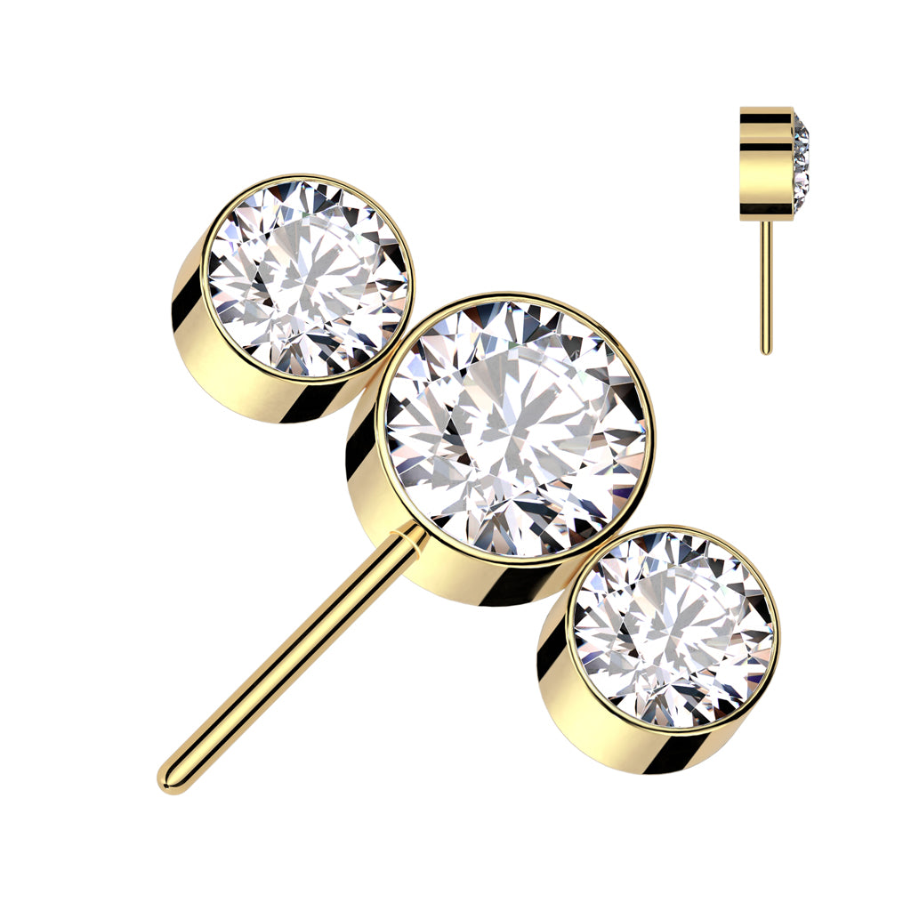 Premium G23 Titanium Triple Circle Side-Facing Threadless Top