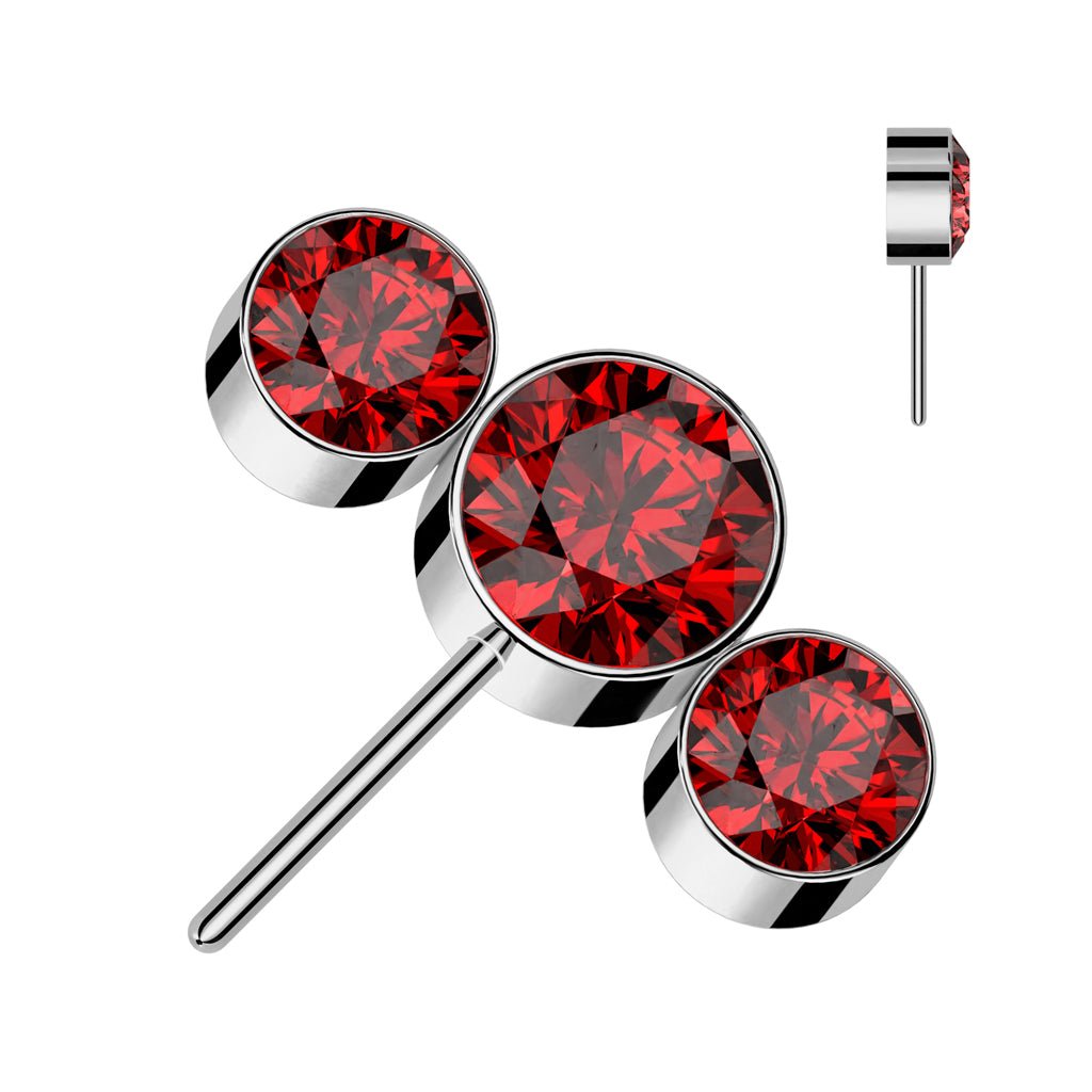 Premium G23 Titanium Triple Circle Side-Facing Threadless Top